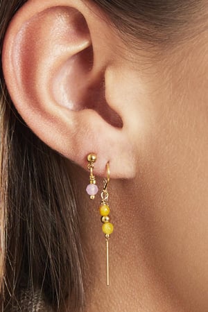 Boucles d'oreilles Argus Rose pâle Acier inoxydable h5 Image3